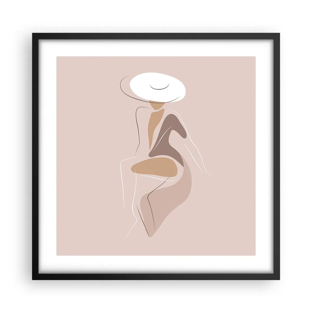 Plakat w czarnej ramie - Damą być - 50x50 cm