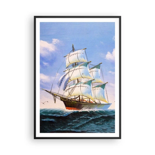 Plakat w czarnej ramie - Dumnie z wiatrem - 70x100 cm