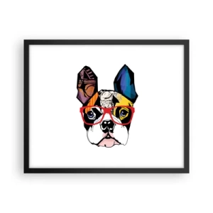 Plakat w czarnej ramie - Intelektualista - 50x40 cm