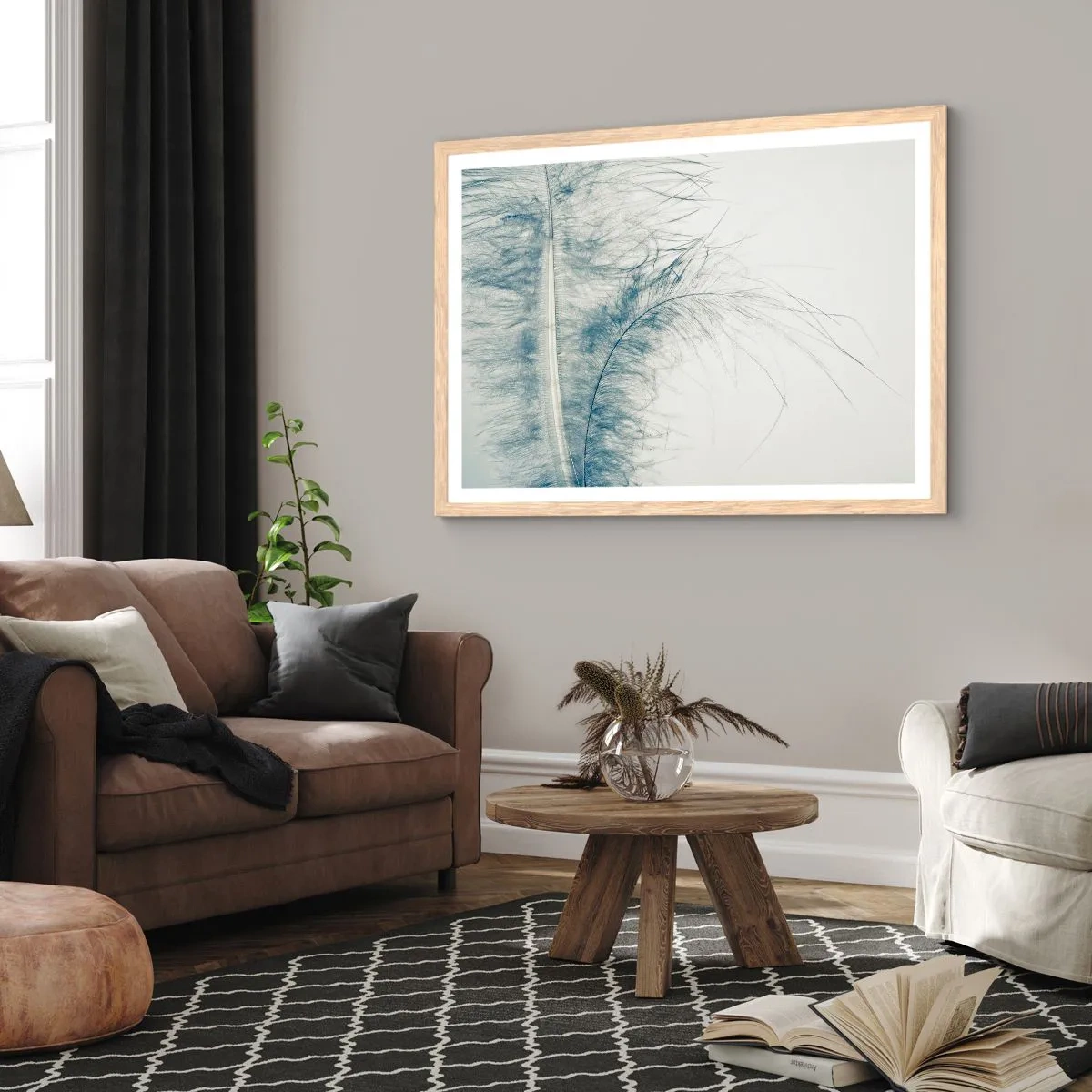 Plakat w ramie jasny dąb - Szept natury - 100x70 cm