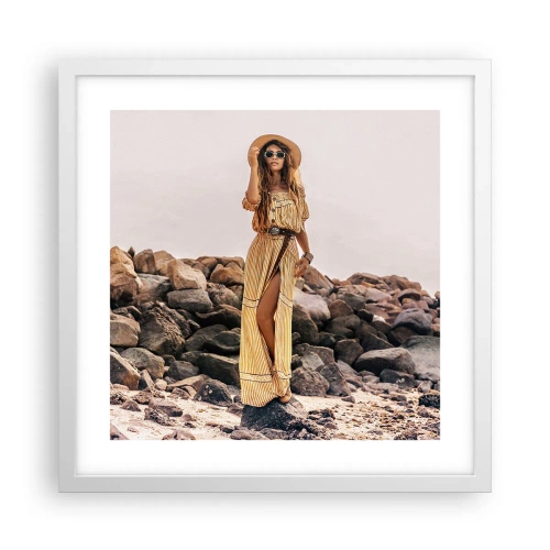 Plakat w białej ramie - Magia kamieni - 40x40 cm