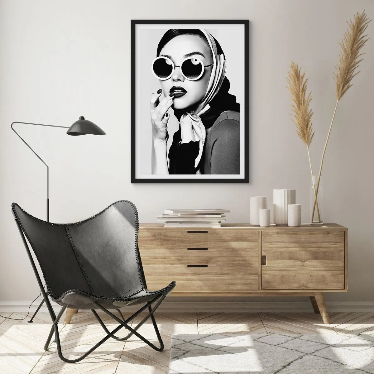 Plakat w czarnej ramie - Pozdrowienia z lat 60. - 30x40 cm