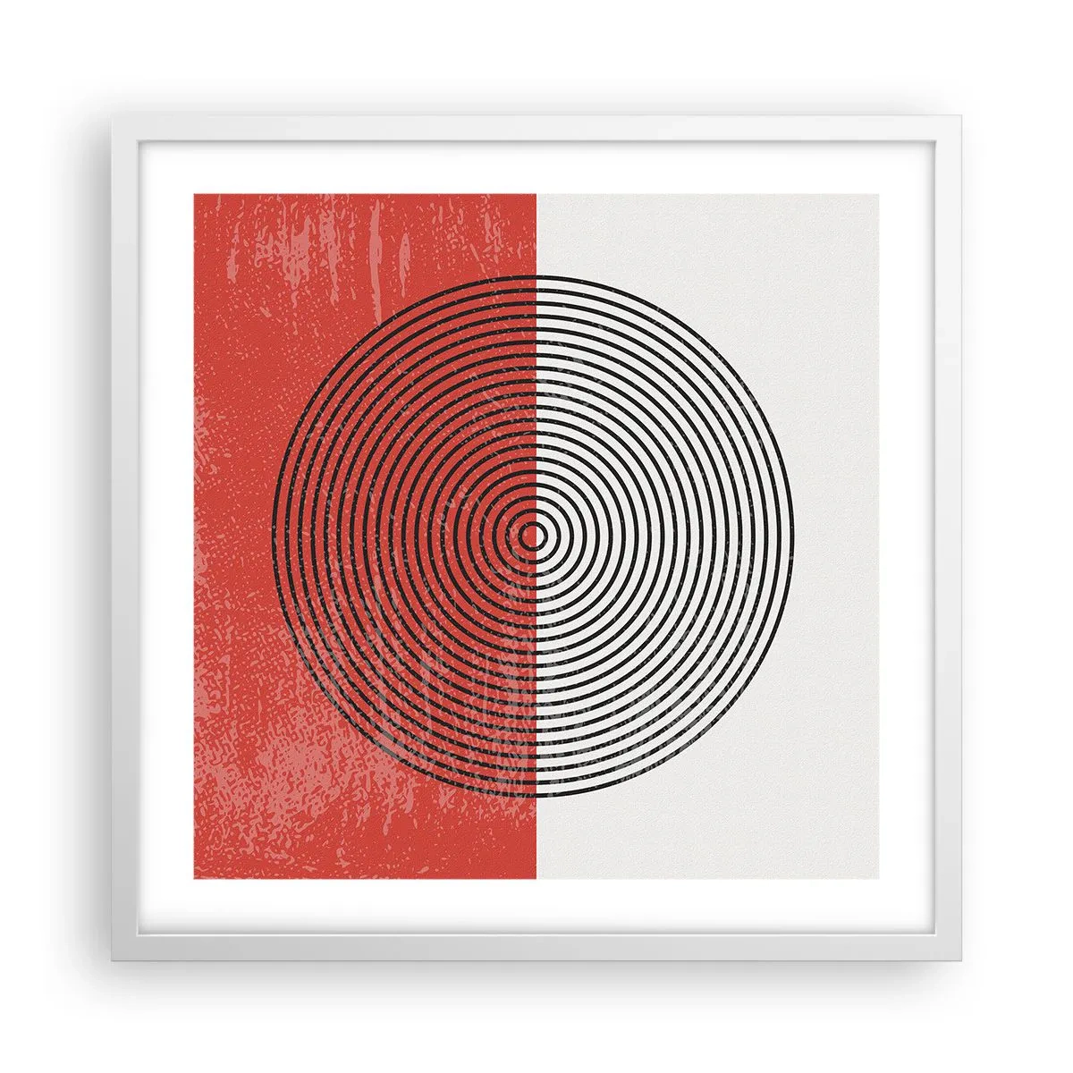 Plakat w białej ramie - W samo sedno - 50x50 cm