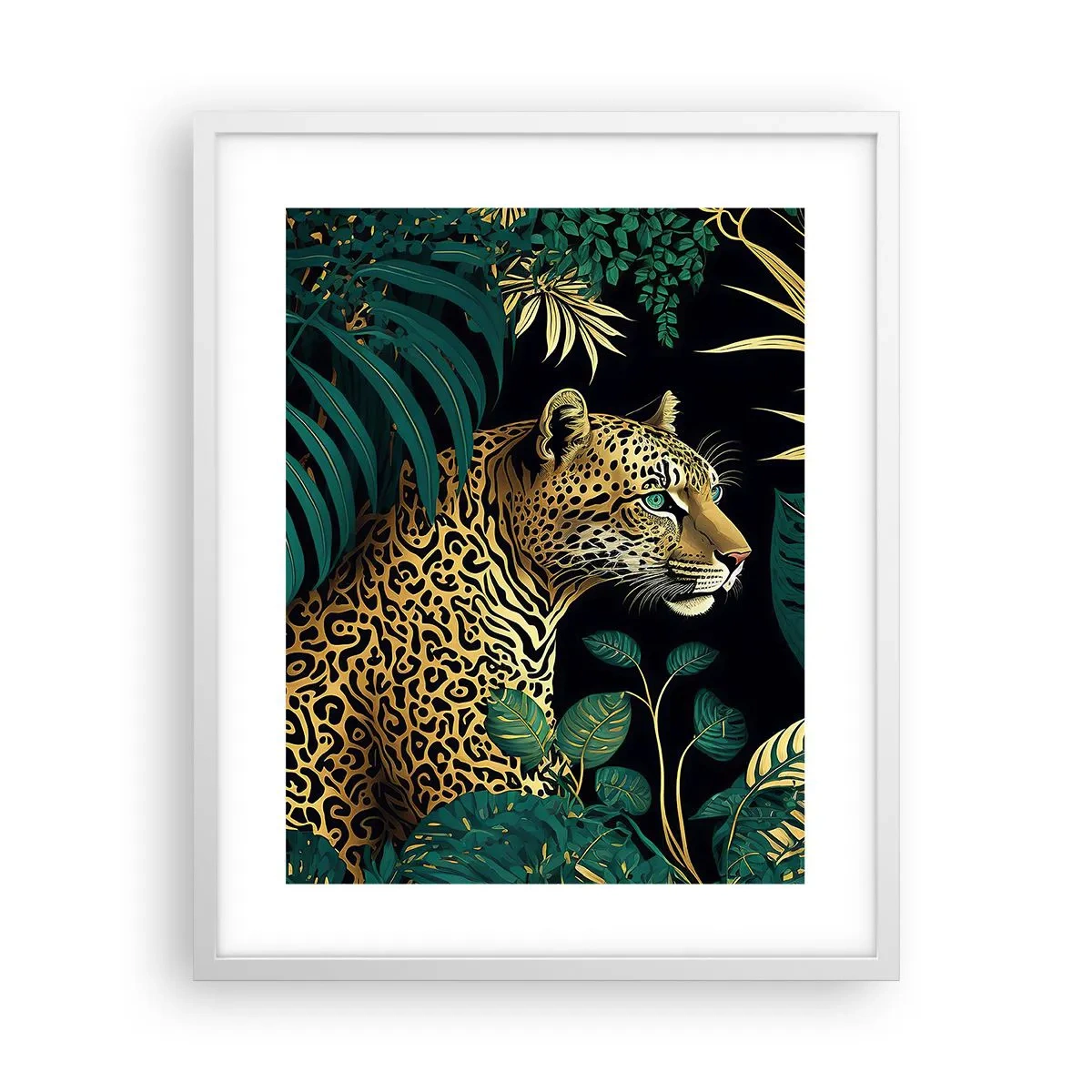 Plakat w białej ramie - Gospodarz w dżungli - 40x50 cm