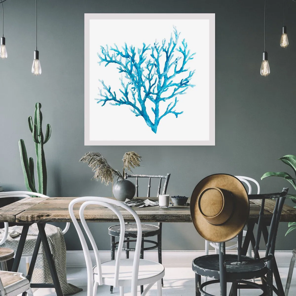 Plakat - Morski filigran - 60x60 cm