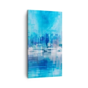 Obraz na płótnie - Zatopione w błękicie - 45x80 cm