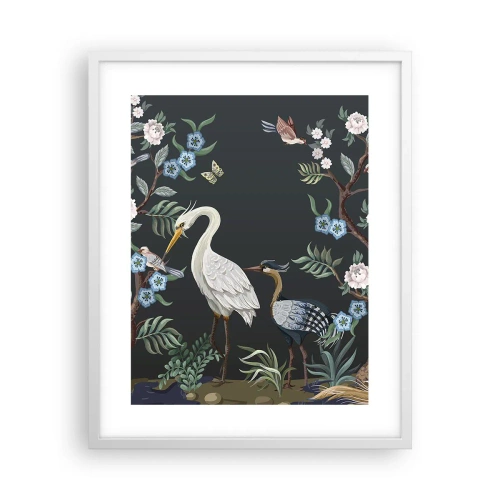 Plakat w białej ramie - Ptasia parada - 40x50 cm