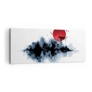 Obraz na płótnie - Japoński widok - 100x40 cm