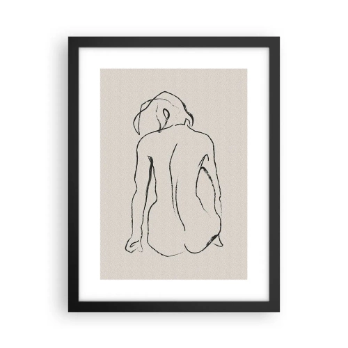 Plakat w czarnej ramie - Akt dziewczęcy - 30x40 cm
