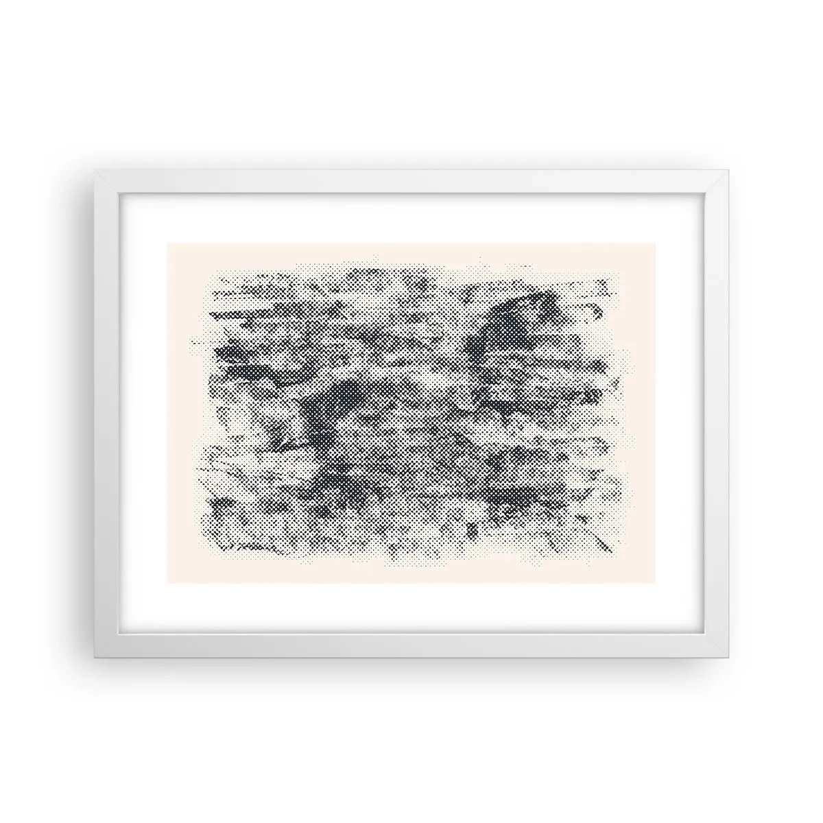 Plakat w białej ramie - Mglista kompozycja - 40x30 cm
