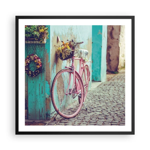 Plakat w czarnej ramie - Zaraz wracam - 60x60 cm