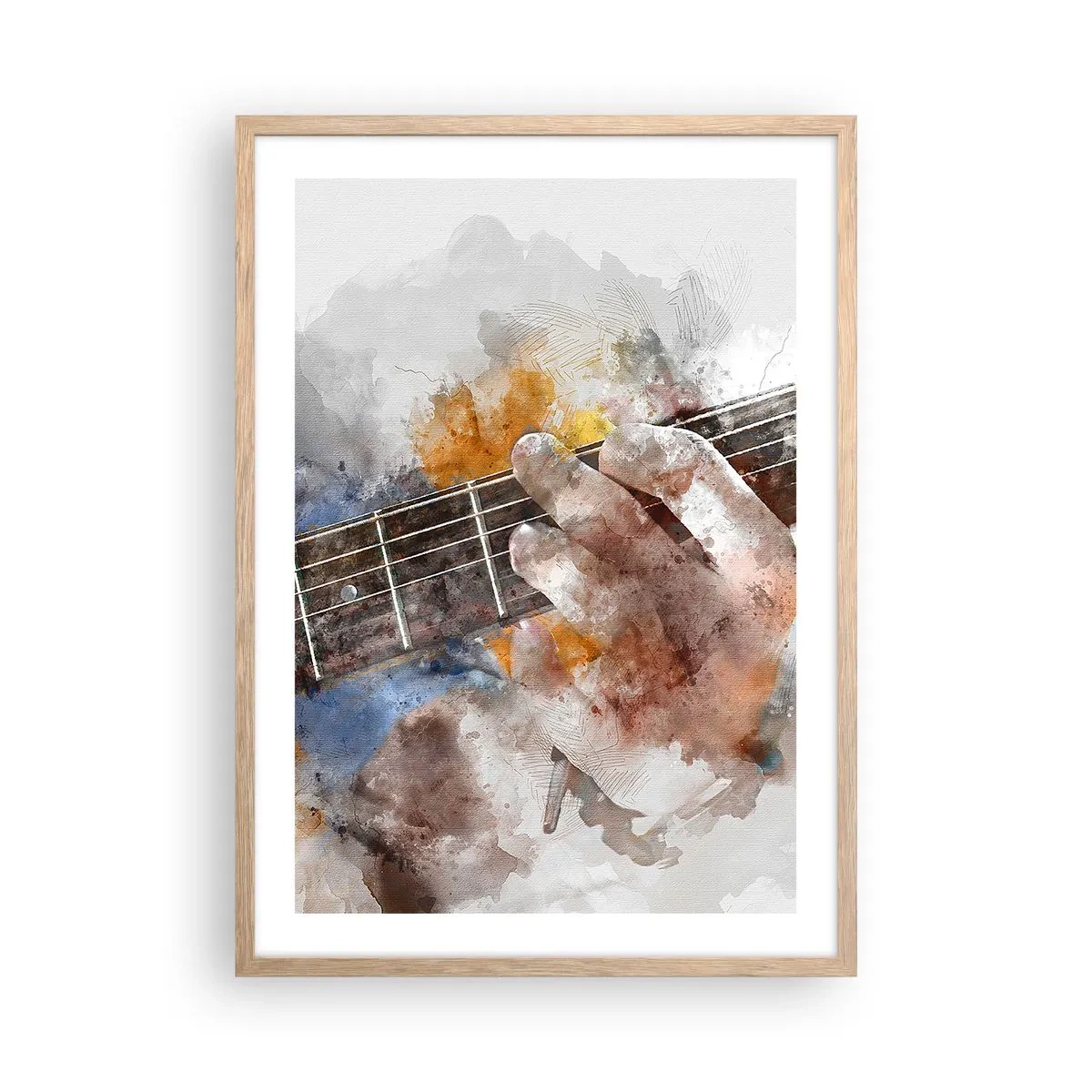 Plakat w ramie jasny dąb - Poezja między strunami - 50x70 cm