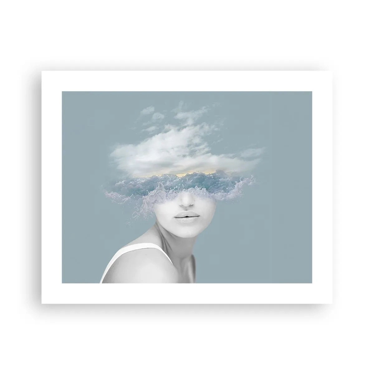 Plakat - Z głową w chmurach - 50x40 cm