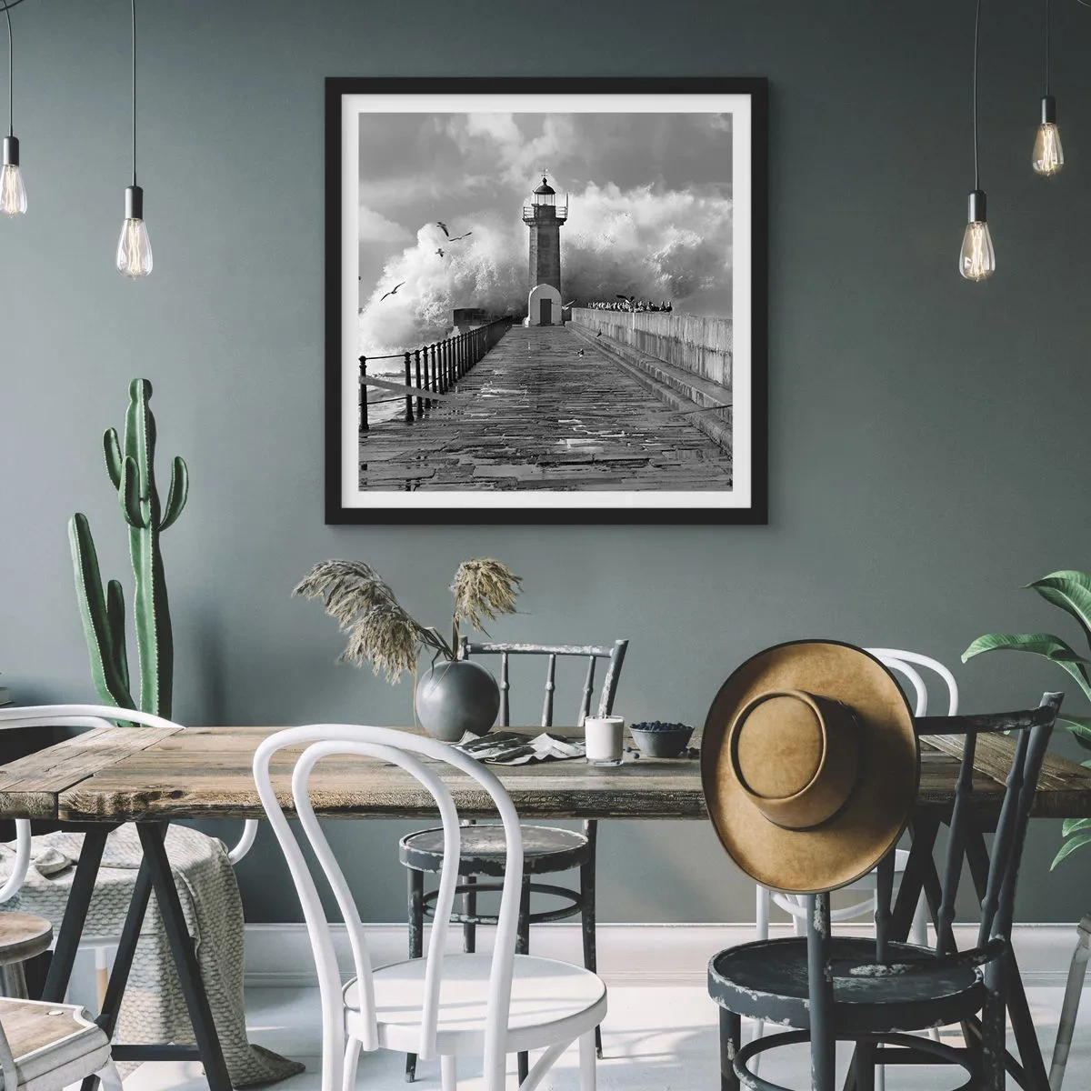 Plakat w czarnej ramie - Nieustraszona  - 50x50 cm