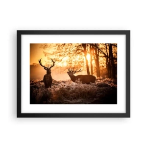 Plakat w czarnej ramie - Marzenie myśliwego - 40x30 cm