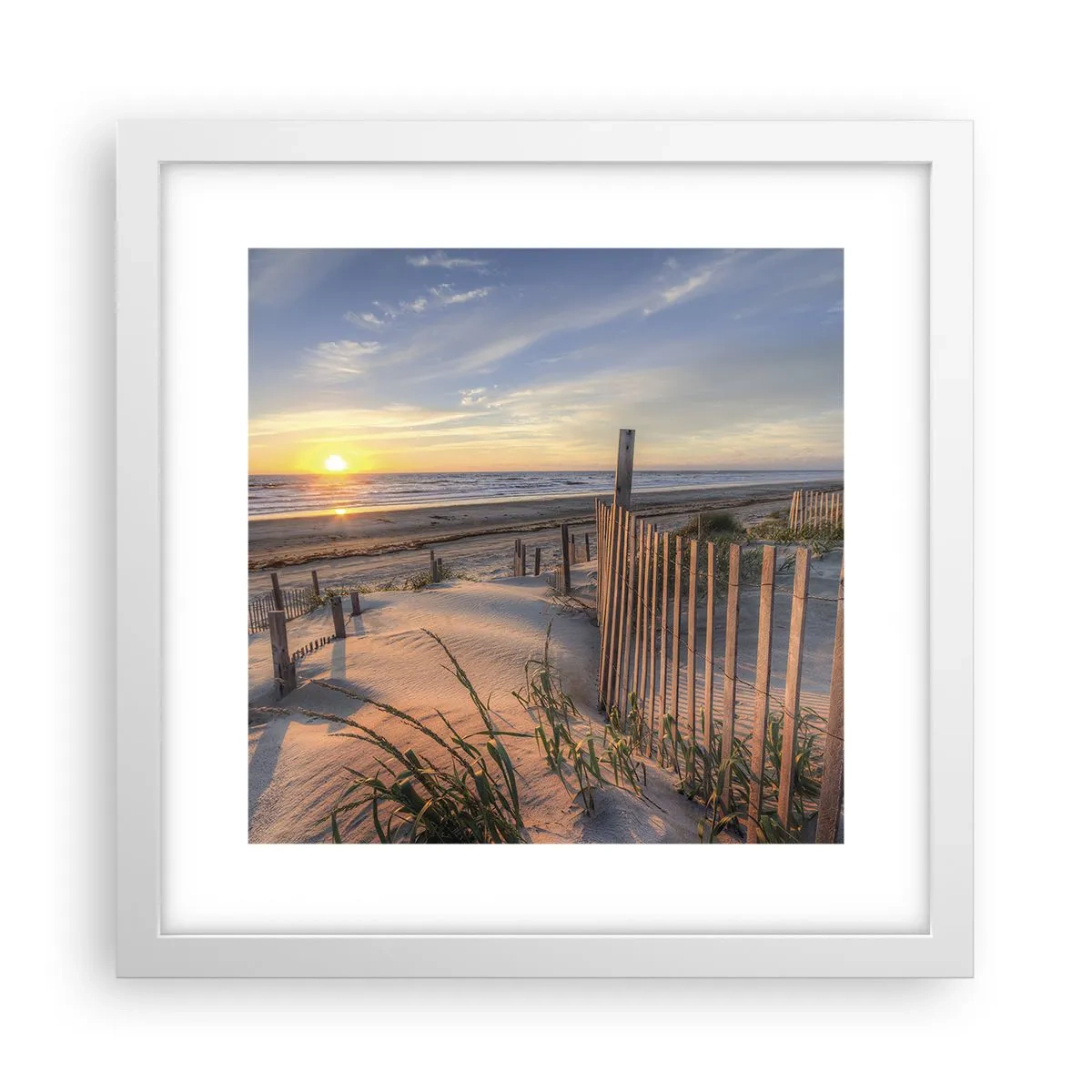 Plakat w białej ramie - Blask i cień wiatru - 30x30 cm