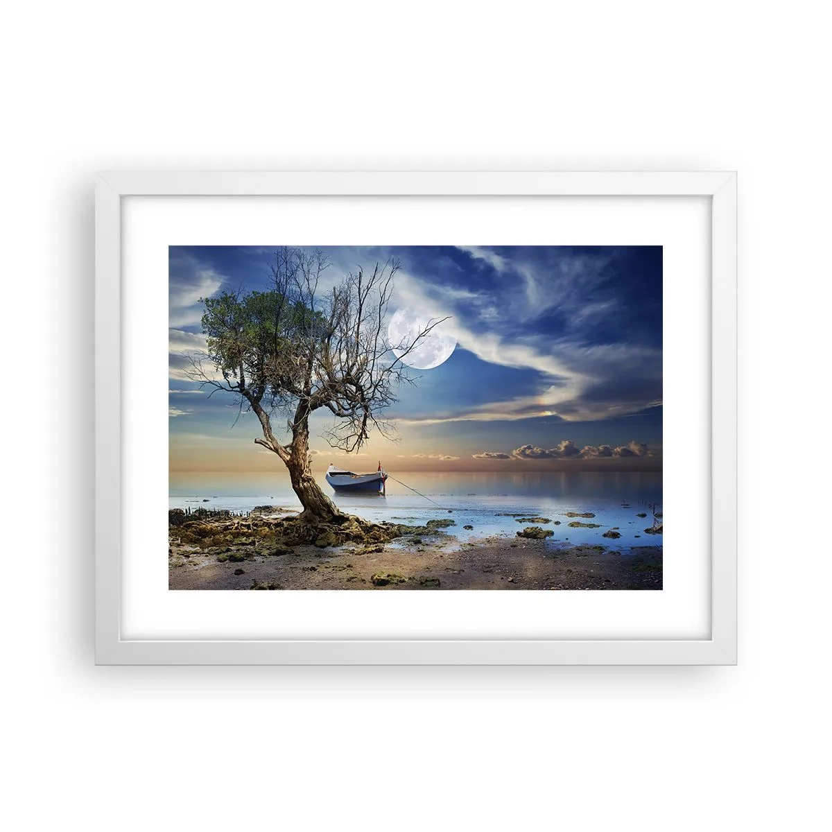 Plakat w białej ramie - To koniec czy początek? - 40x30 cm