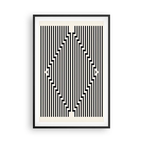 Plakat w czarnej ramie - Geometryczna iluzja - 61x91 cm