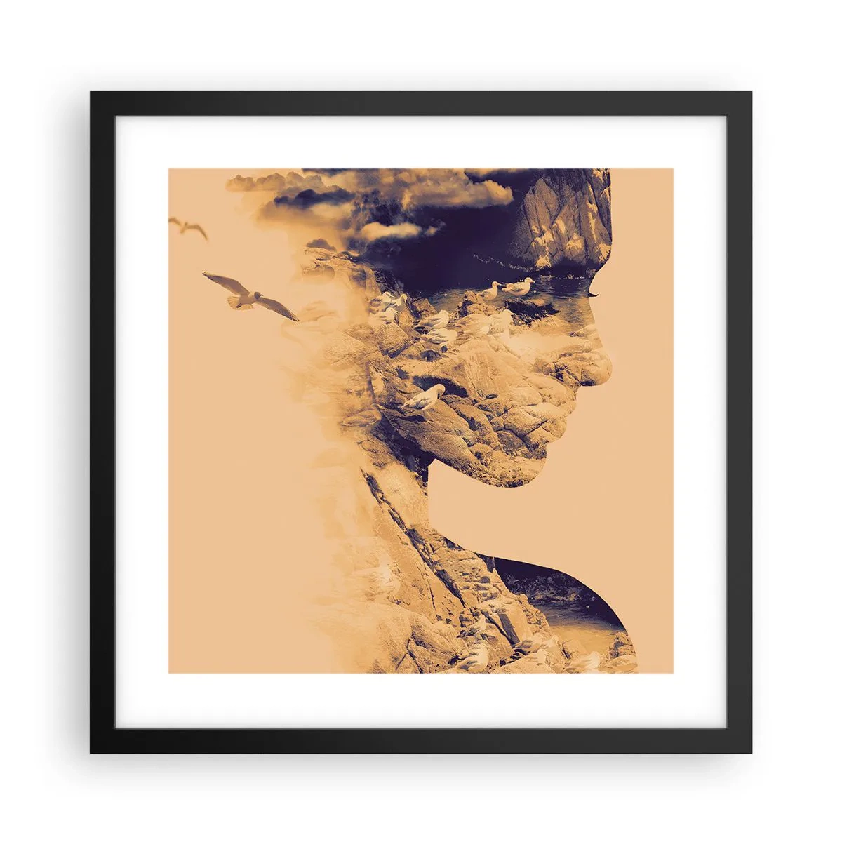 Plakat w czarnej ramie - Piękna z natury - 40x40 cm