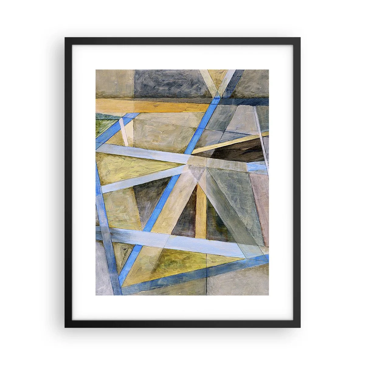 Plakat w czarnej ramie - Na wprost czy na skos? - 40x50 cm