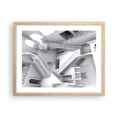 Plakat w ramie jasny dąb - Paradoksy przestrzeni - 50x40 cm