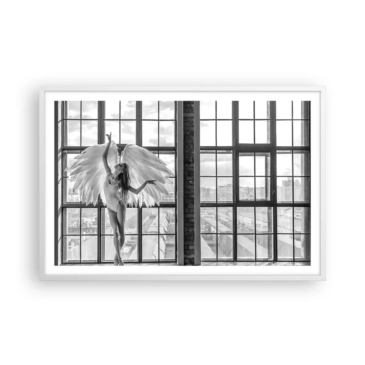 Plakat w białej ramie - Miasto aniołów? - 91x61 cm
