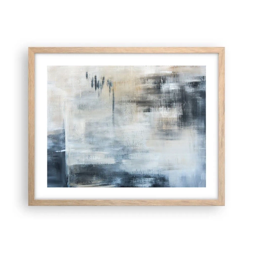 Plakat w ramie jasny dąb - Za zasłoną błękitu - 50x40 cm