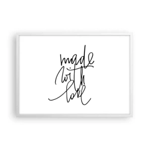 Plakat w białej ramie - Najlepsza marka - 70x50 cm