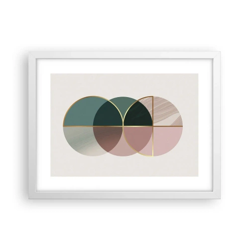 Plakat w białej ramie - Koło za kołem… - 40x30 cm