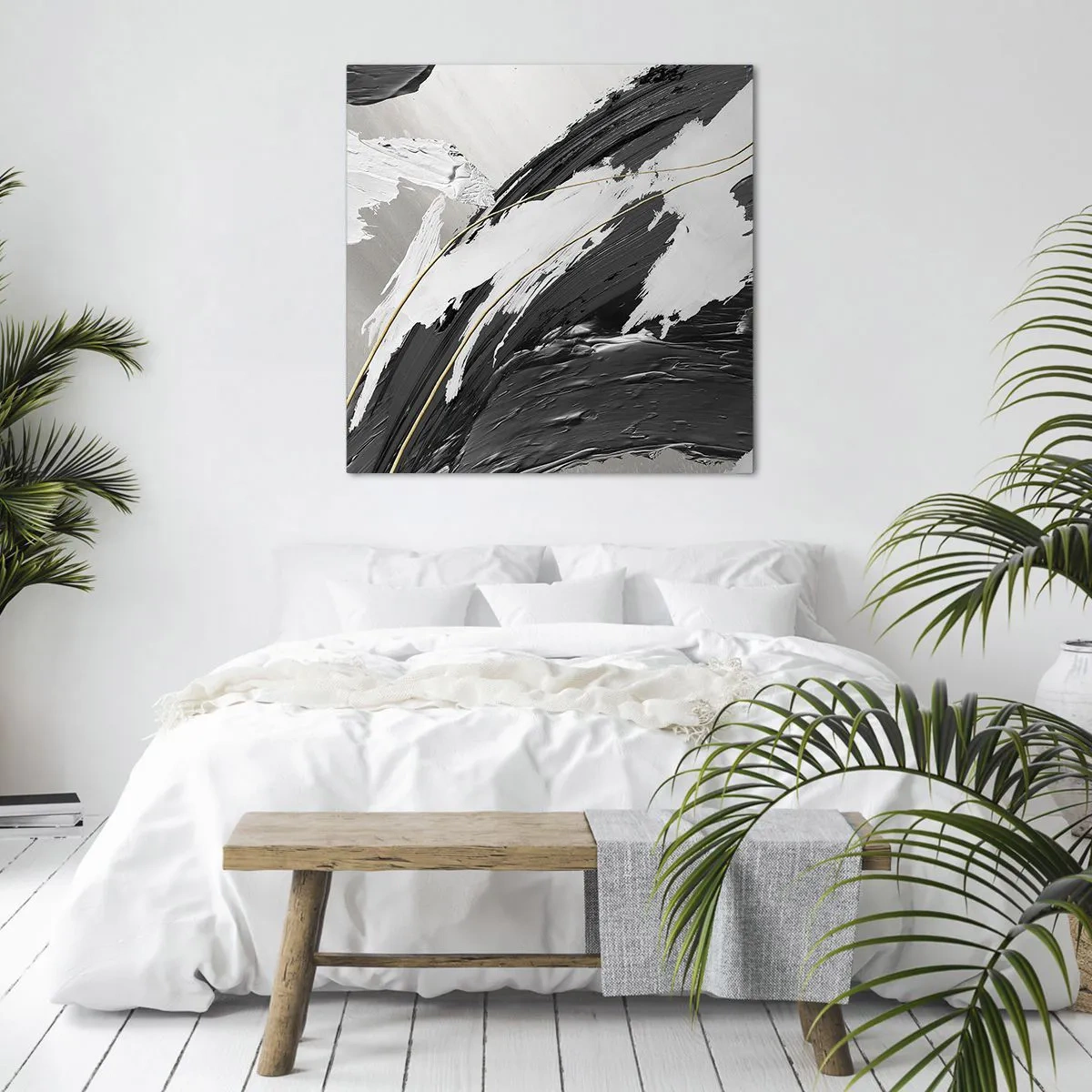 Obraz na płótnie - Abstrakcja z rozmachem - 50x50 cm