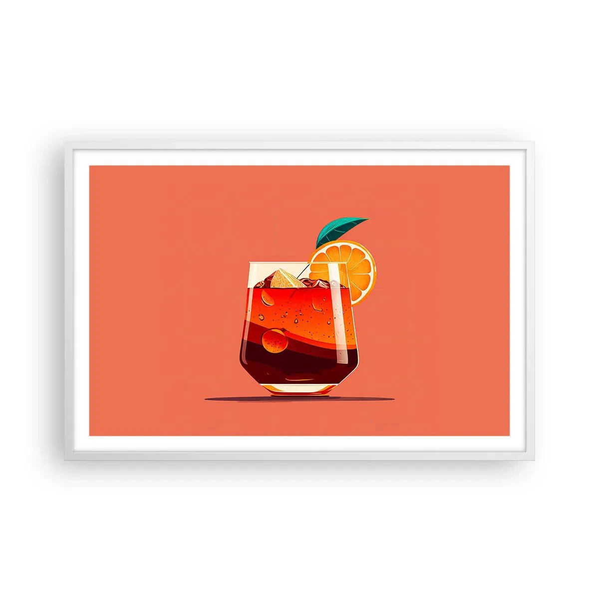 Plakat w białej ramie - Letnie orzeźwienie - 91x61 cm