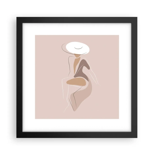 Plakat w czarnej ramie - Damą być - 30x30 cm