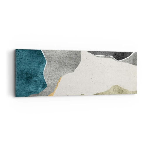 Obraz na płótnie - Mozaikowa kompozycja z nitką złota - 90x30 cm