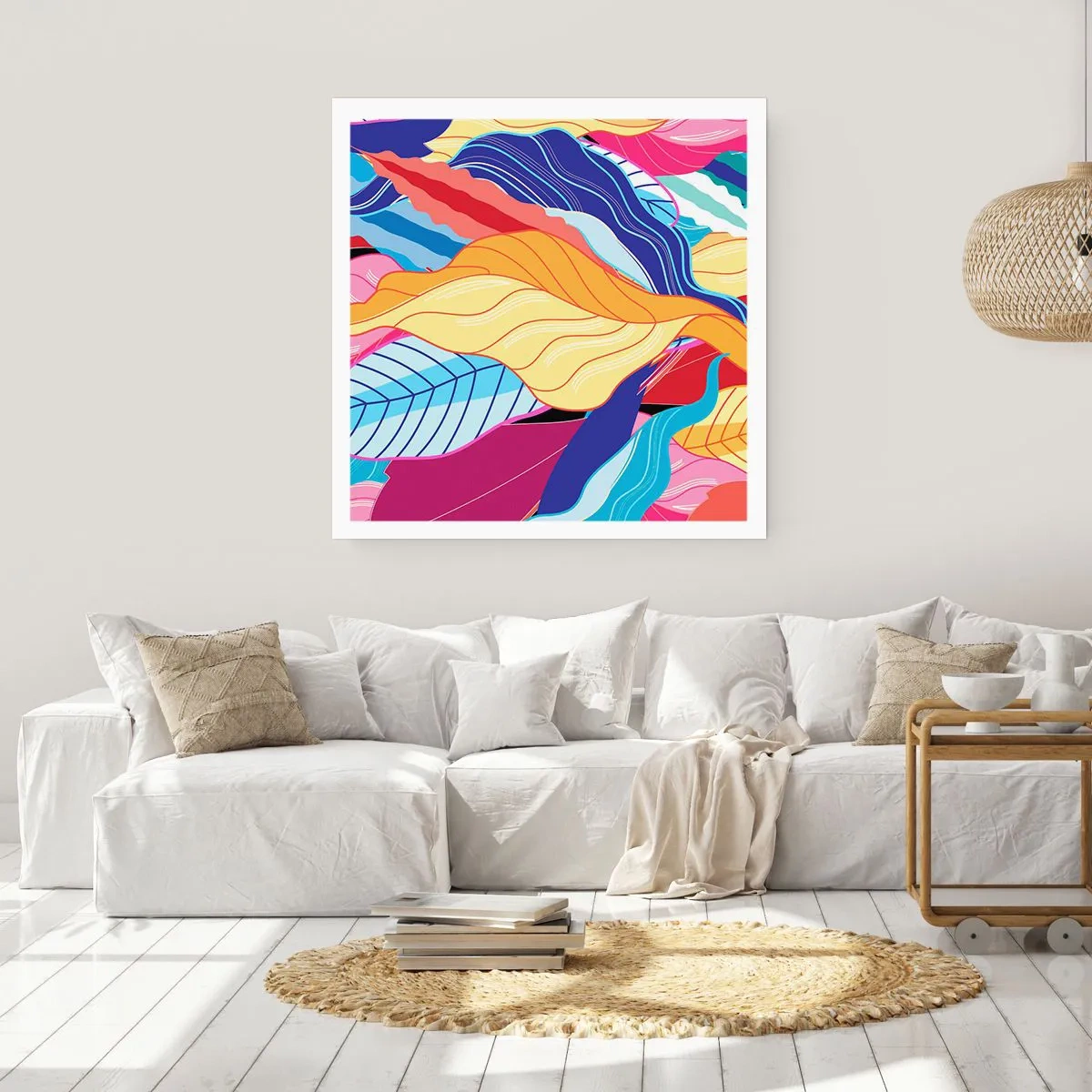 Plakat - Kolorowy bałagan - 60x60 cm