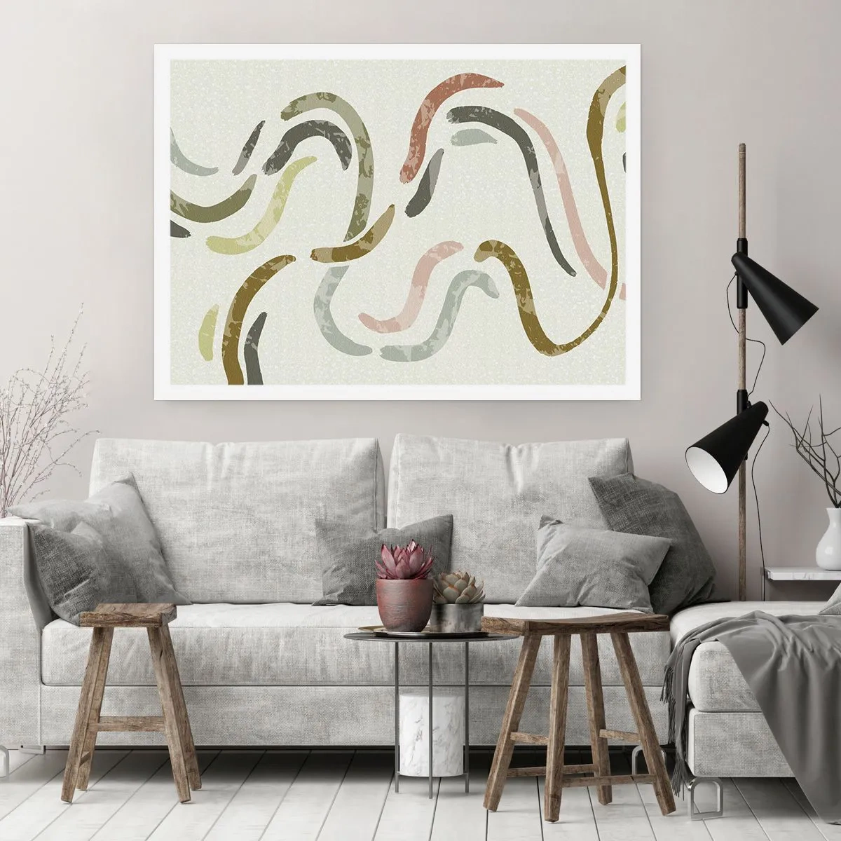 Plakat - Radosny taniec abstrakcji - 70x50 cm