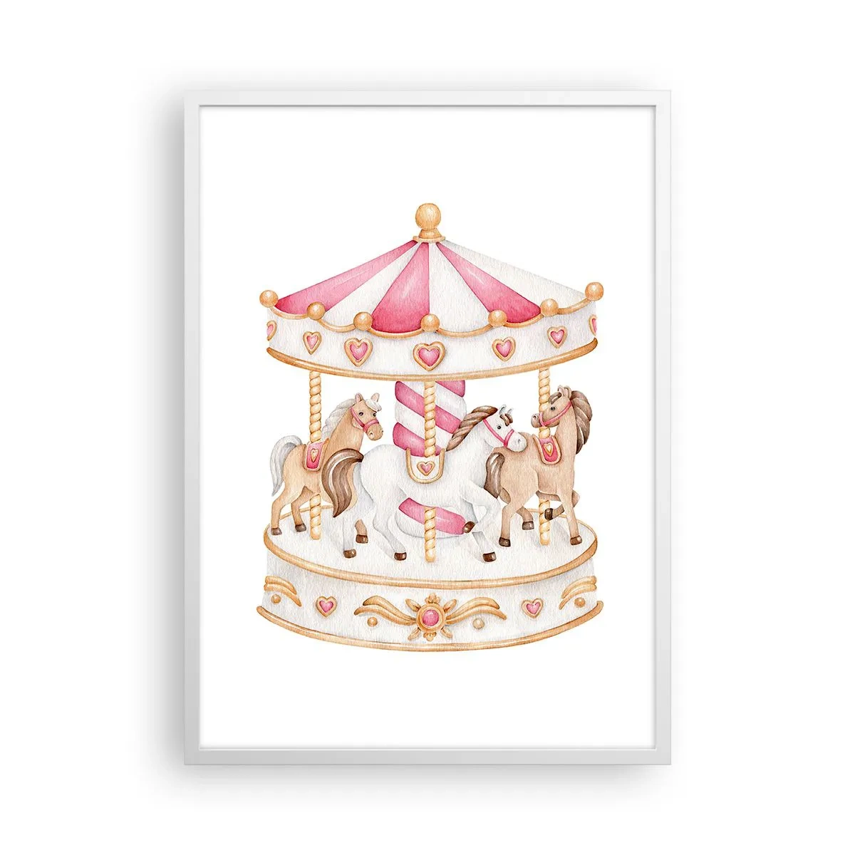 Plakat w białej ramie - Słodki świat dzieciństwa - 50x70 cm