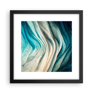 Plakat w czarnej ramie - Błękitne nienasycenie - 30x30 cm