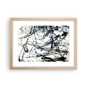 Plakat w ramie jasny dąb - Abstrakcja ekspresjonistyczna - 40x30 cm