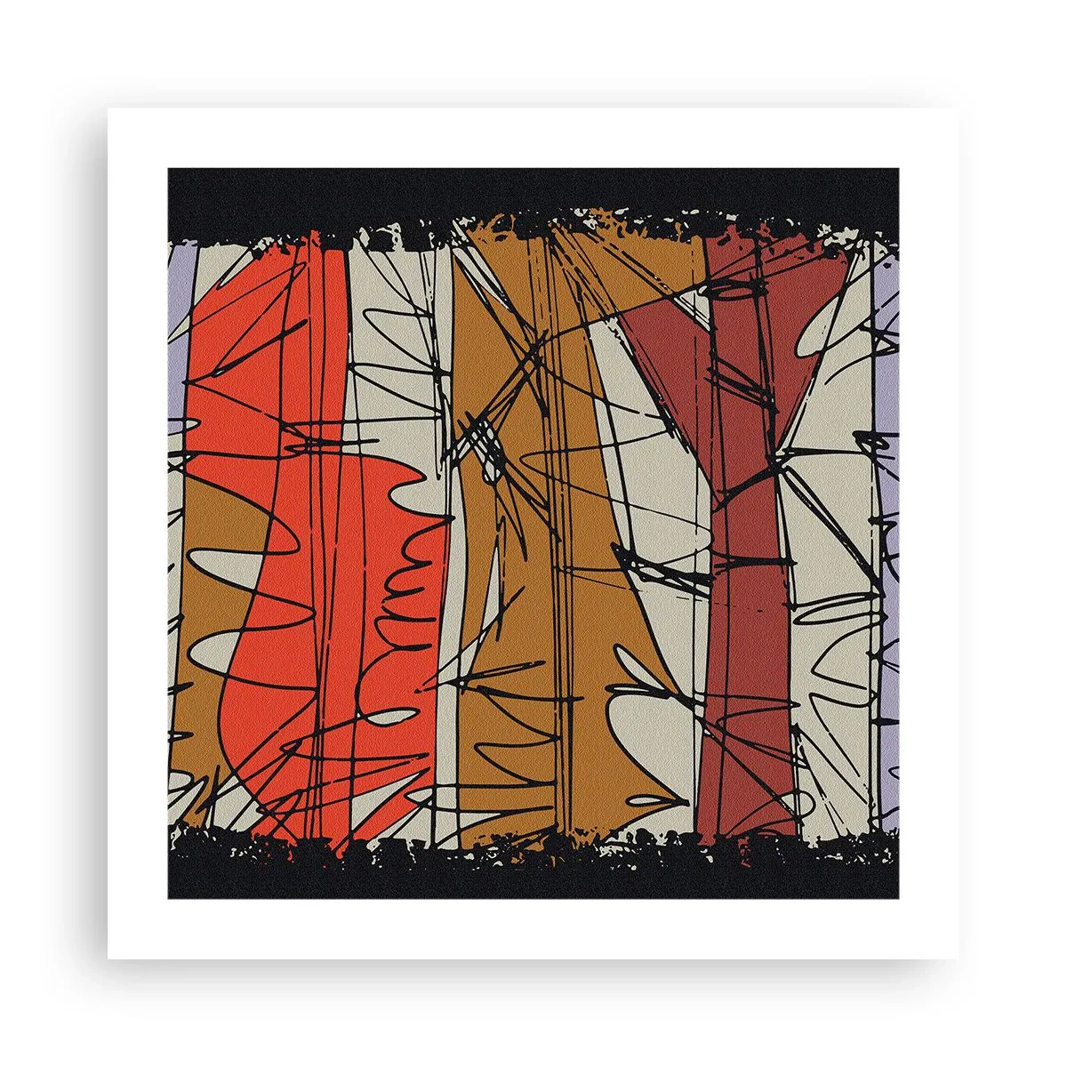 Plakat - Kompozycja spontaniczna - 50x50 cm