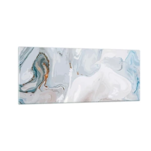 Obraz na szkle - Biel wypiętrzona - 100x40 cm