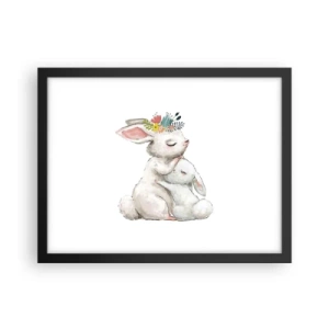 Plakat w czarnej ramie - Nie ma jak u mamy - 40x30 cm