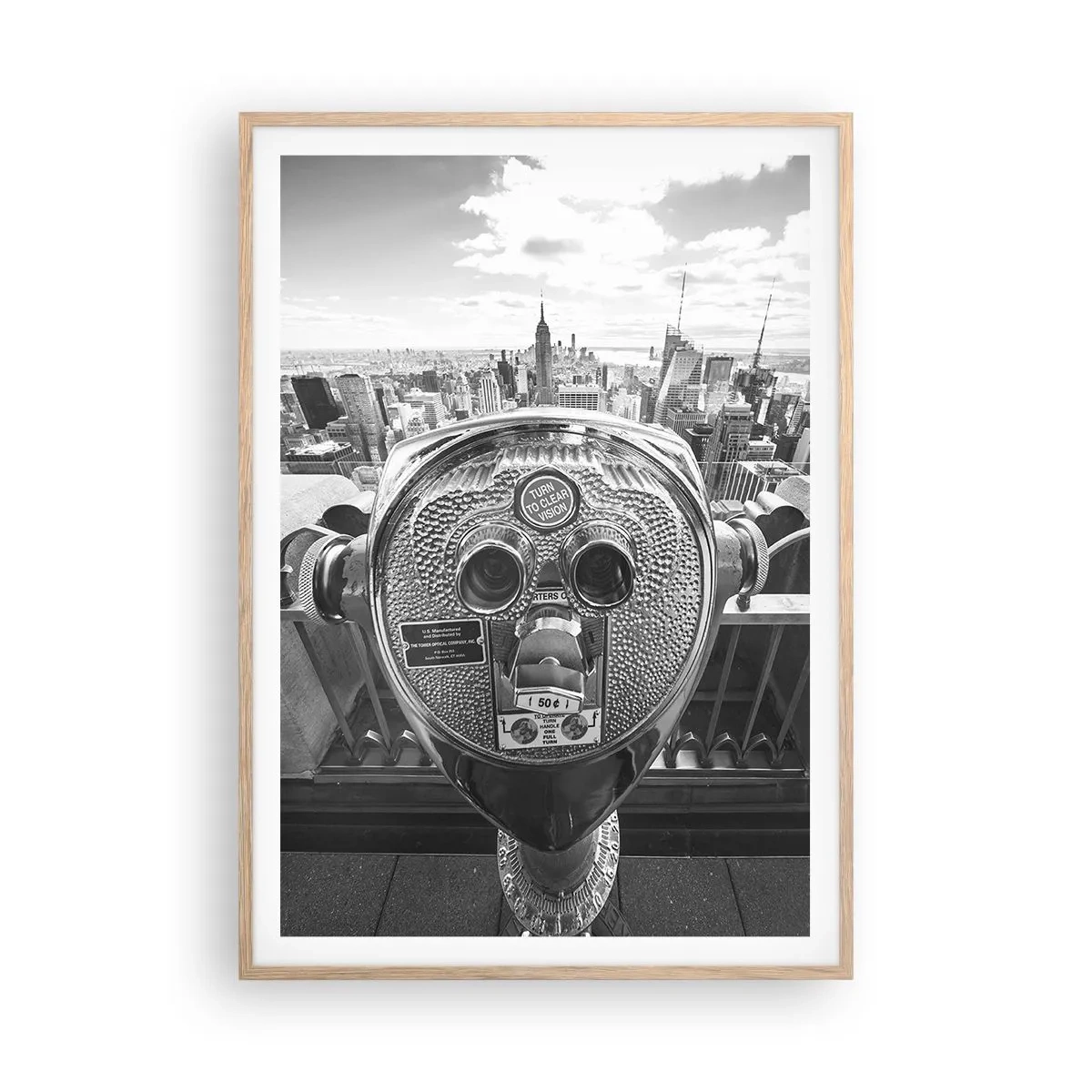 Plakat w ramie jasny dąb - Miasto nad miastami - 70x100 cm