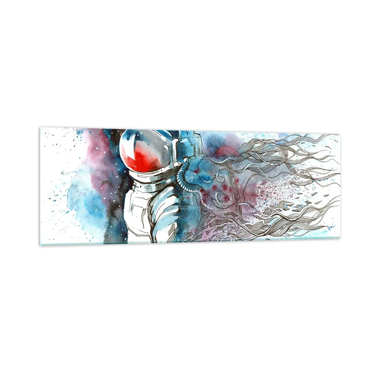 Obraz na szkle - Sam na sam z kosmosem - 90x30 cm