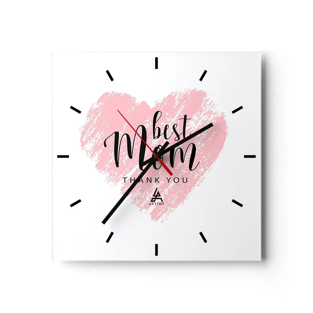 Zegar ścienny - Zawsze odpowiedni moment - 40x40 cm