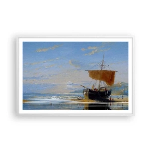 Plakat w białej ramie - Woda, ziemia, powietrze - 91x61 cm