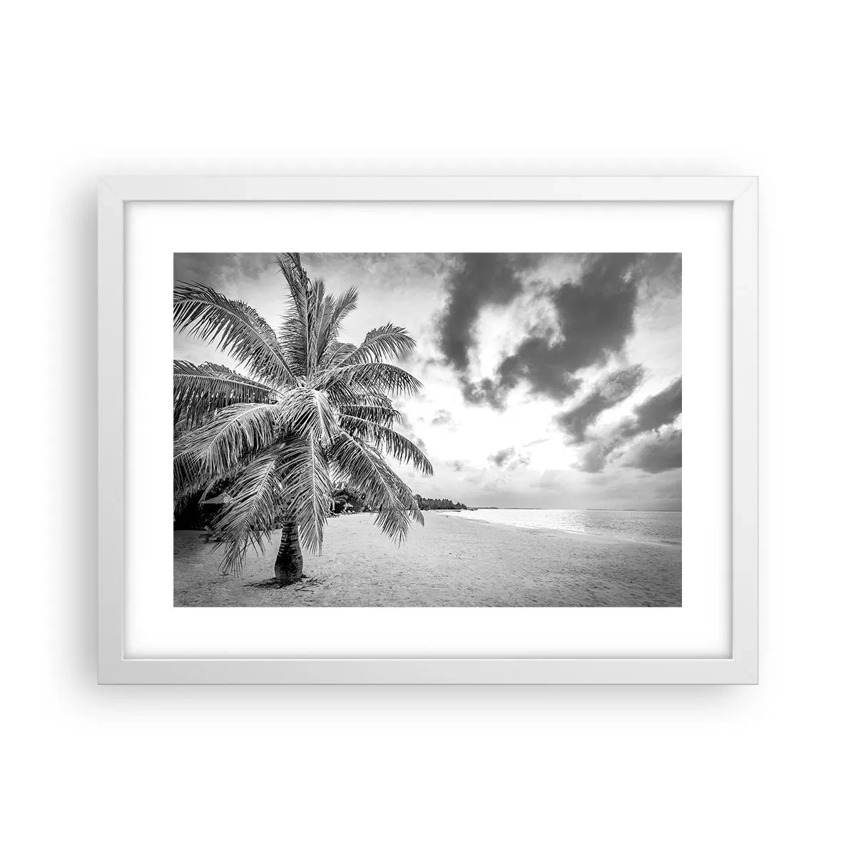 Plakat w białej ramie - Gdy tęsknisz do samotności… - 40x30 cm