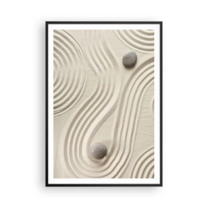 Plakat w czarnej ramie - Dotyk ciepła - 70x100 cm