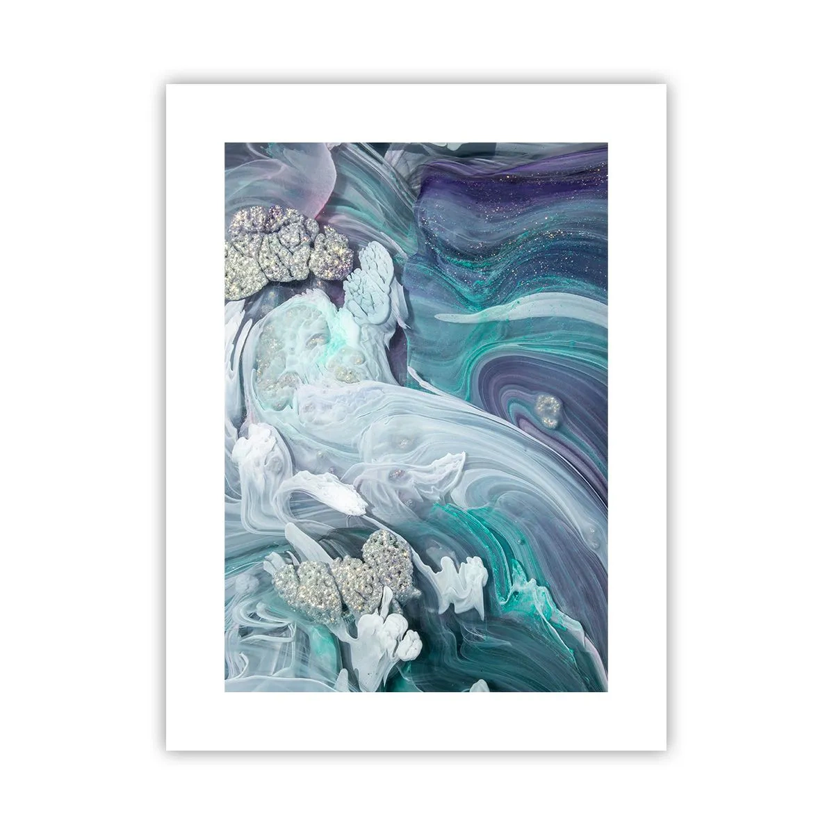 Plakat - Nurty błękitu - 30x40 cm