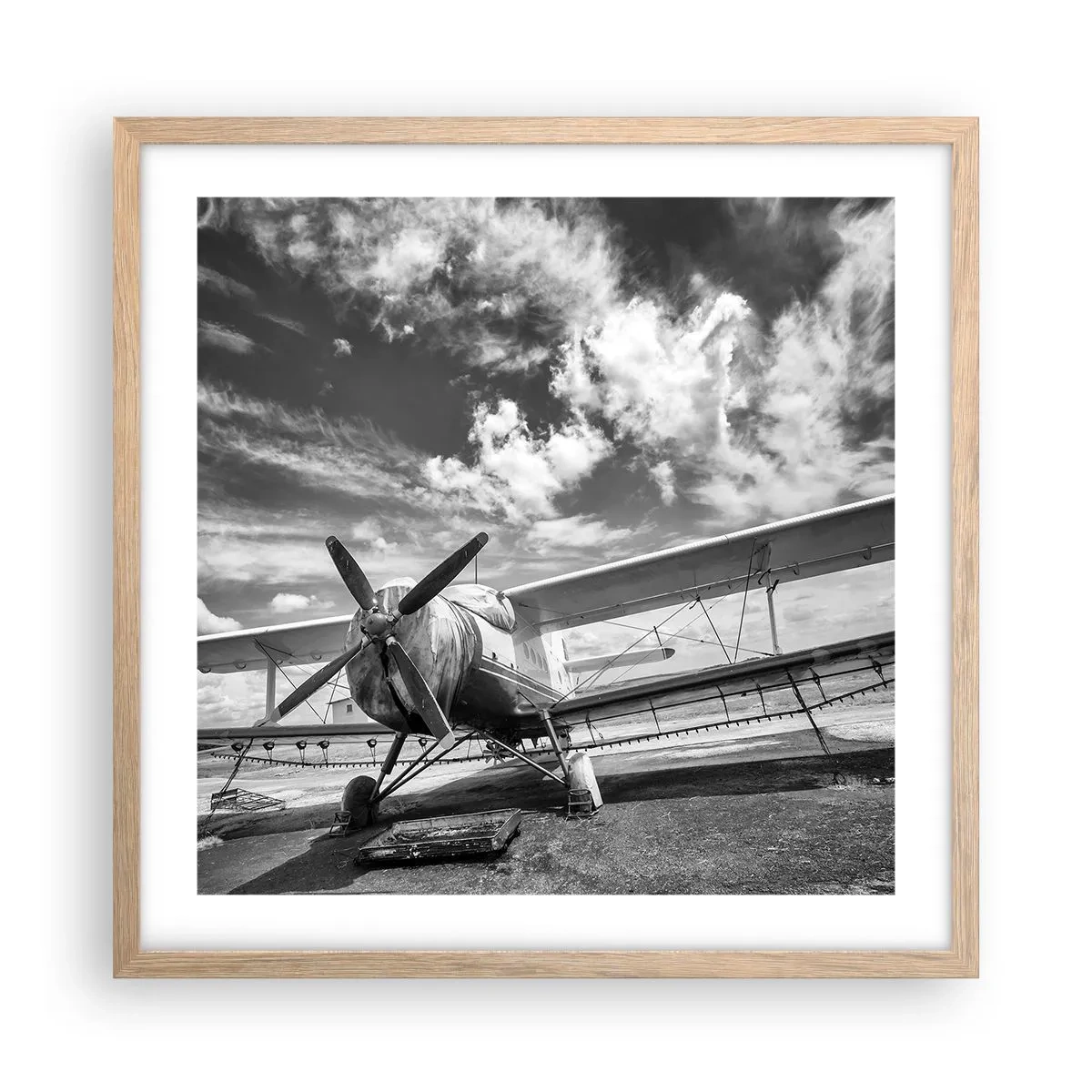 Plakat w ramie jasny dąb - Nie mogę się doczekać! - 50x50 cm