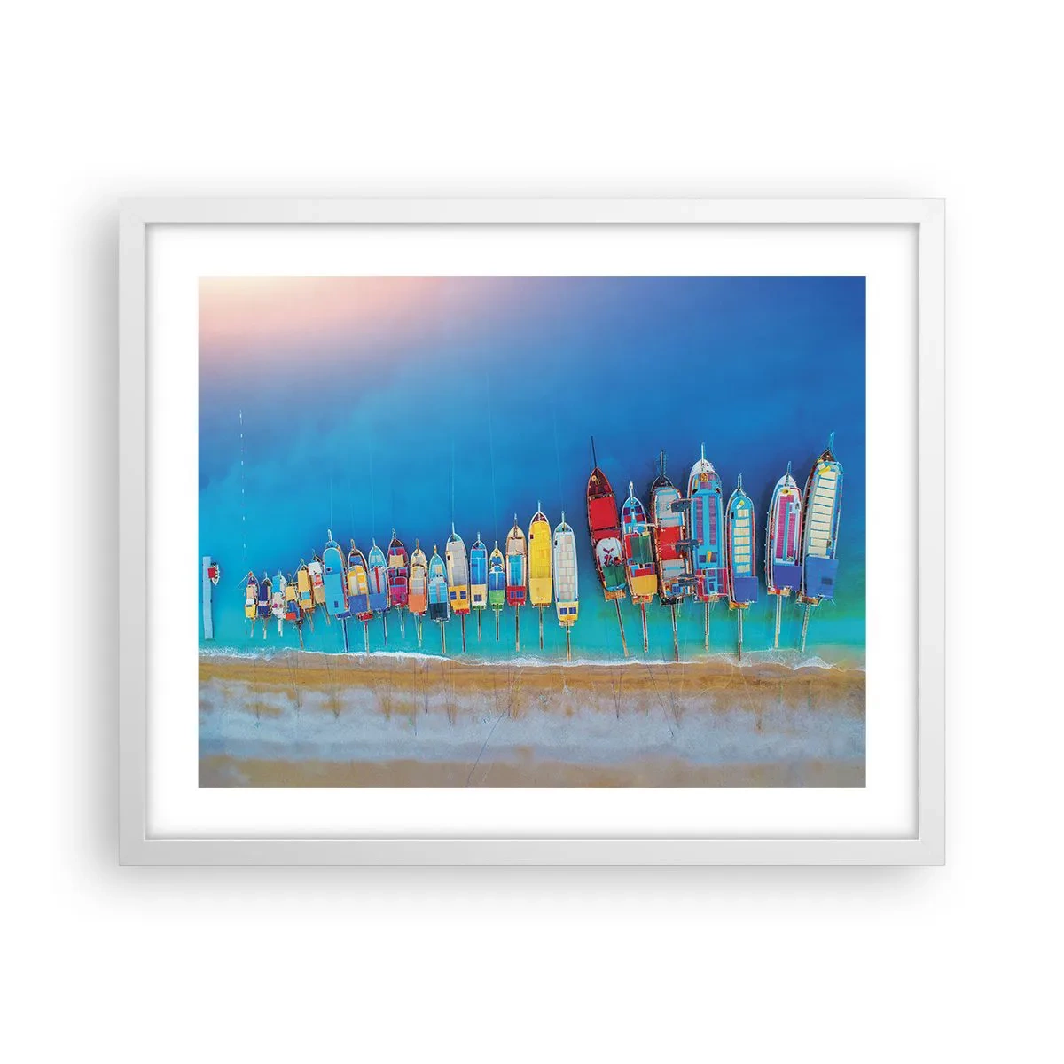 Plakat w białej ramie - Z lotu ptaka - 50x40 cm